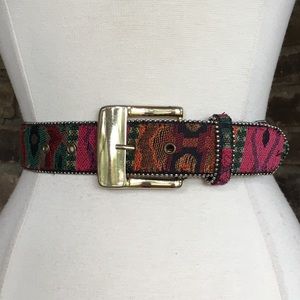 Vintage Belt S Women's Wide Beaded